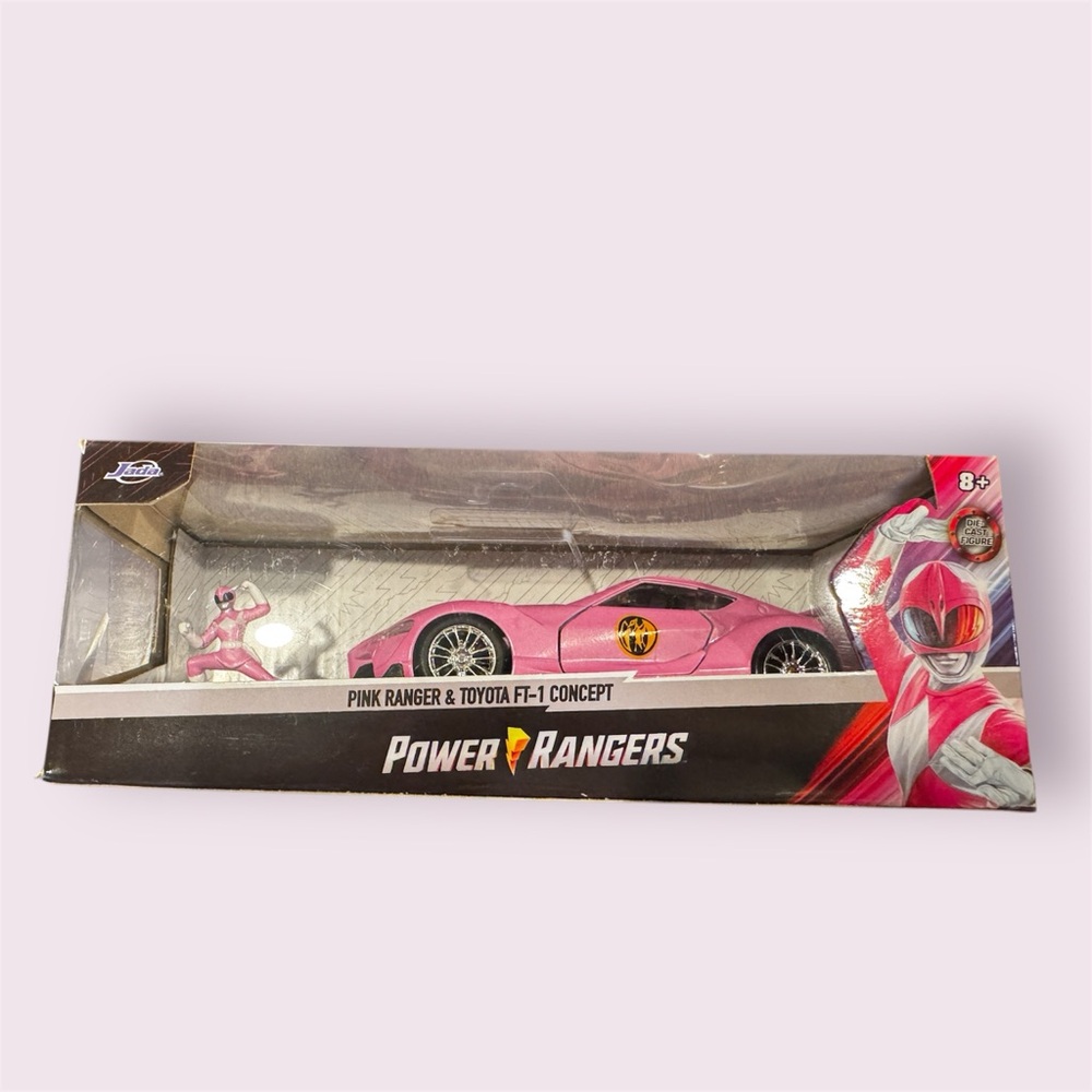Jada Toys Toyota FT1 Concept Car Power Rangers Pink Ranger Figure Hasbro 1/32